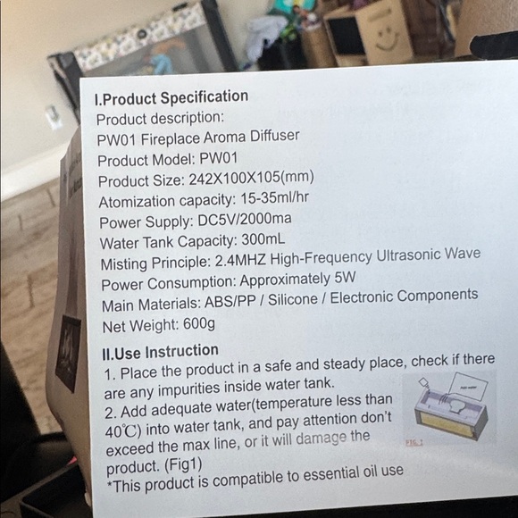 Colorful LED Fireplace Box - Picture 4 of 4